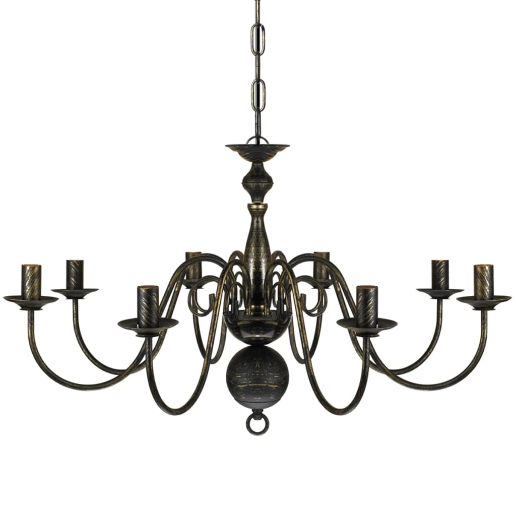 8718475891406_g_en_hd_1 vidaXL Antique Black Metal Chandelier 8 x E14 Bulbs - Image 3