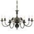 vidaXL Antique Black Metal Chandelier 8 x E14 Bulbs - Image 4