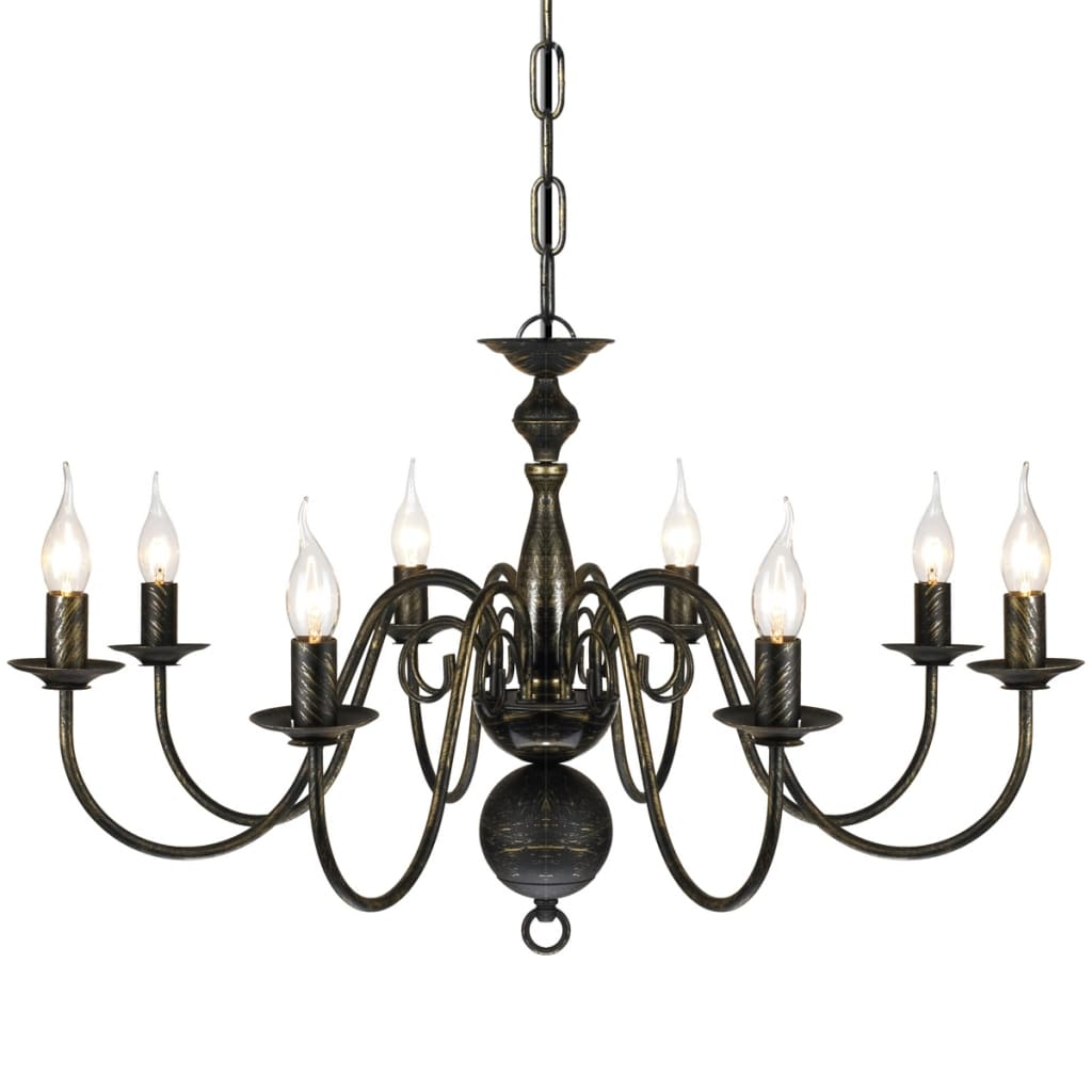 8718475891406_g_en_hd_2 vidaXL Antique Black Metal Chandelier 8 x E14 Bulbs - Image 4