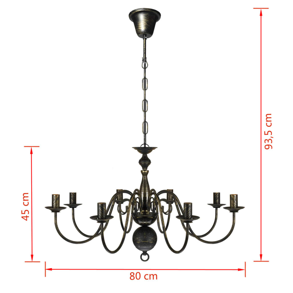 8718475891406_g_en_hd_4 vidaXL Antique Black Metal Chandelier 8 x E14 Bulbs - Image 6