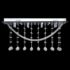 vidaXL Ceiling Lamp with Glittering Glass Crystal Beads 8 x G9 29 cm - Image 3