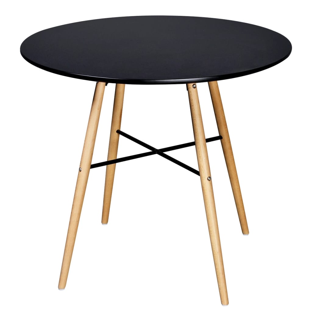8718475892250_a_en_hd_1 vidaXL Dining Table MDF Round Black - Image 1