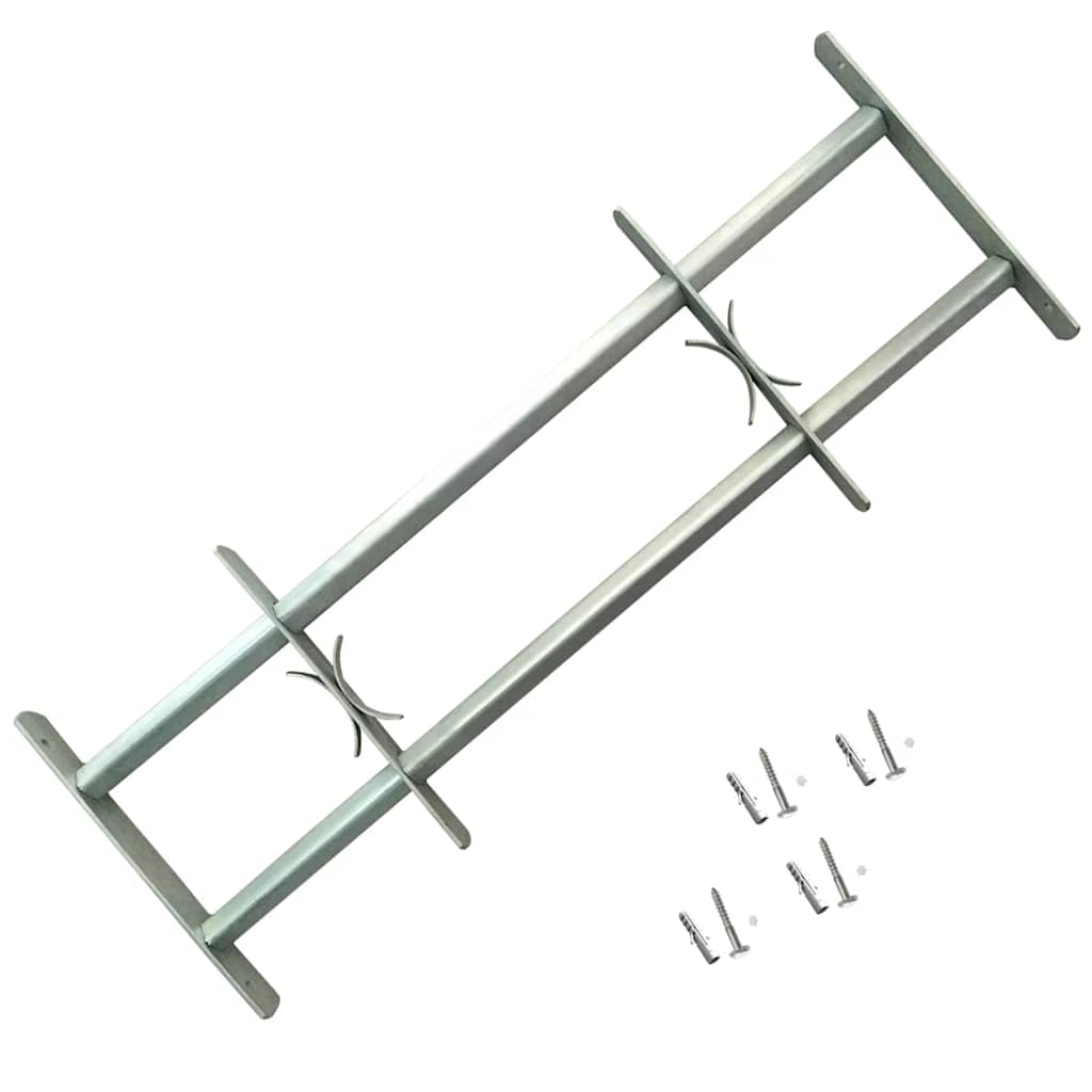 8718475895305_a_en_hd_1 vidaXL Adjustable Security Grille for Windows with 2 Crossbars 1000-1500 mm - Image 1