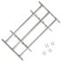 vidaXL Adjustable Security Grille for Windows with 3 Crossbars 500-650 mm