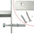 vidaXL Adjustable Security Grille for Windows with 3 Crossbars 500-650 mm - Image 4