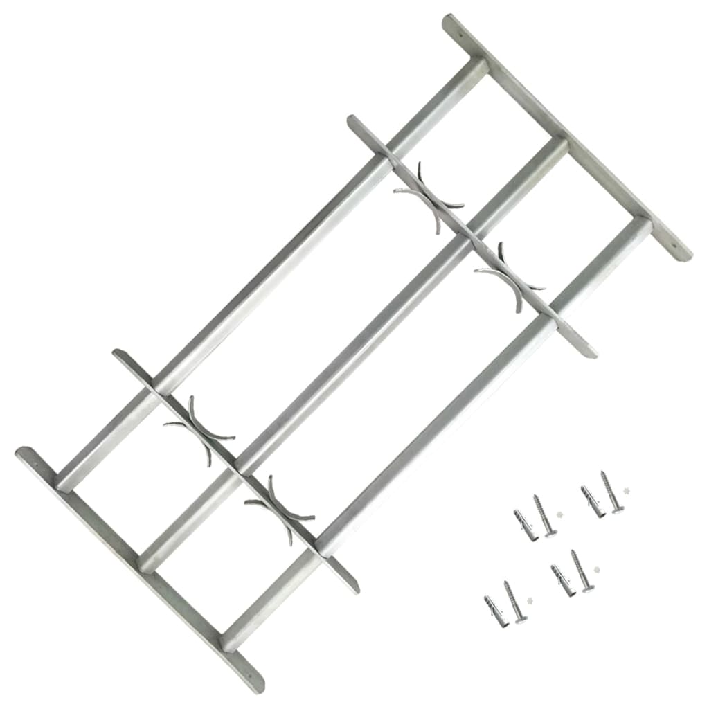 8718475895336_a_en_hd_1 vidaXL Adjustable Security Grille for Windows with 3 Crossbars 1000-1500 mm - Image 1