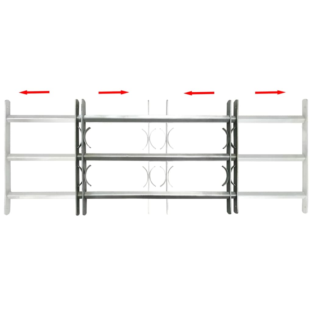 8718475895336_g_en_hd_1 vidaXL Adjustable Security Grille for Windows with 3 Crossbars 1000-1500 mm - Image 2