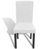 vidaXL 6 pcs White Straight Stretchable Chair Cover - Image 3
