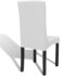 vidaXL 6 pcs White Straight Stretchable Chair Cover - Image 4