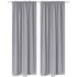 vidaXL 2 pcs Grey Slot-Headed Blackout Curtains 135 x 245 cm