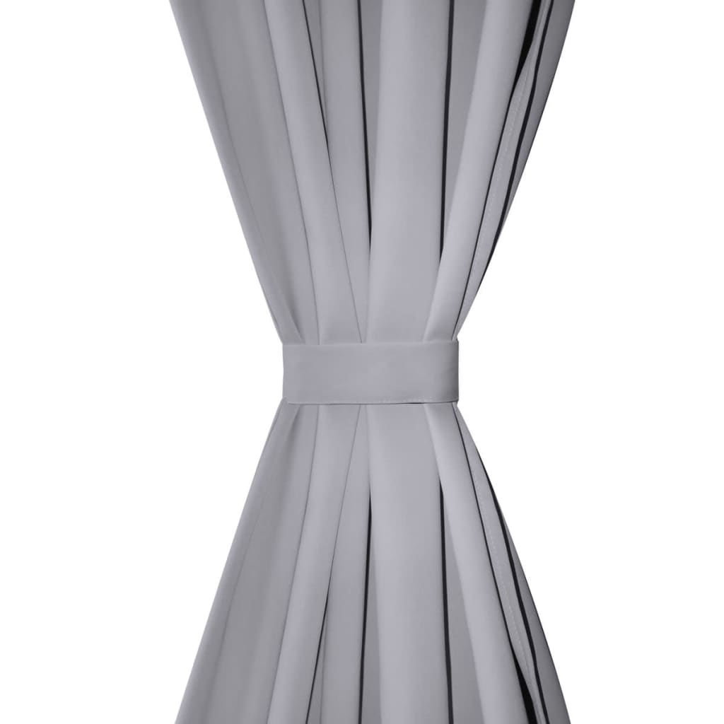 8718475898900_g_en_hd_2 vidaXL 2 pcs Grey Slot-Headed Blackout Curtains 135 x 245 cm - Image 3