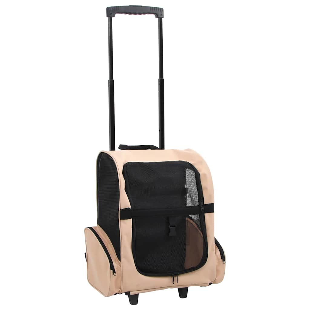 8718475899006_a_en_hd_1 vidaXL Multipurpose Pet Trolley Beige Foldable - Image 1