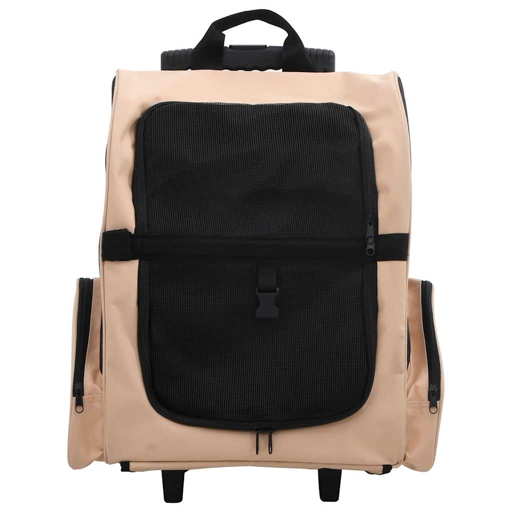 8718475899006_g_en_hd_1 vidaXL Multipurpose Pet Trolley Beige Foldable - Image 2