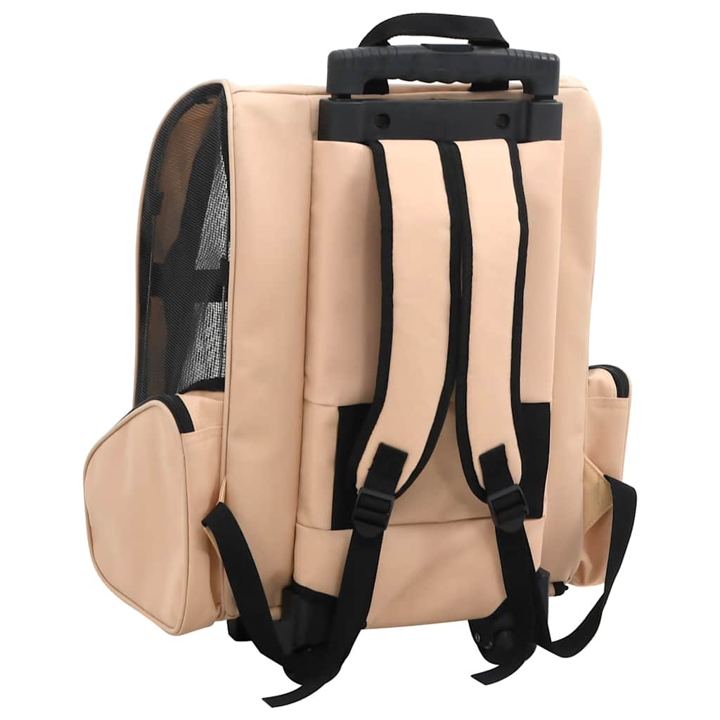 8718475899006_g_en_hd_3 vidaXL Multipurpose Pet Trolley Beige Foldable - Image 4