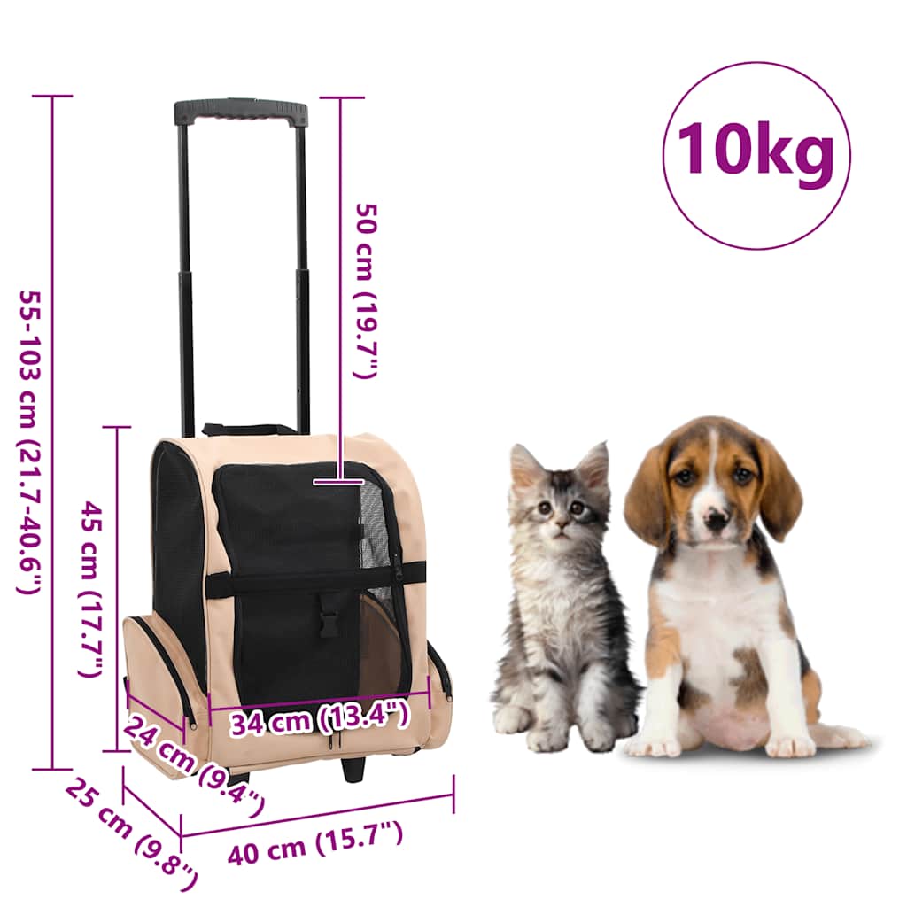 8718475899006_g_en_hd_7 vidaXL Multipurpose Pet Trolley Beige Foldable - Image 8
