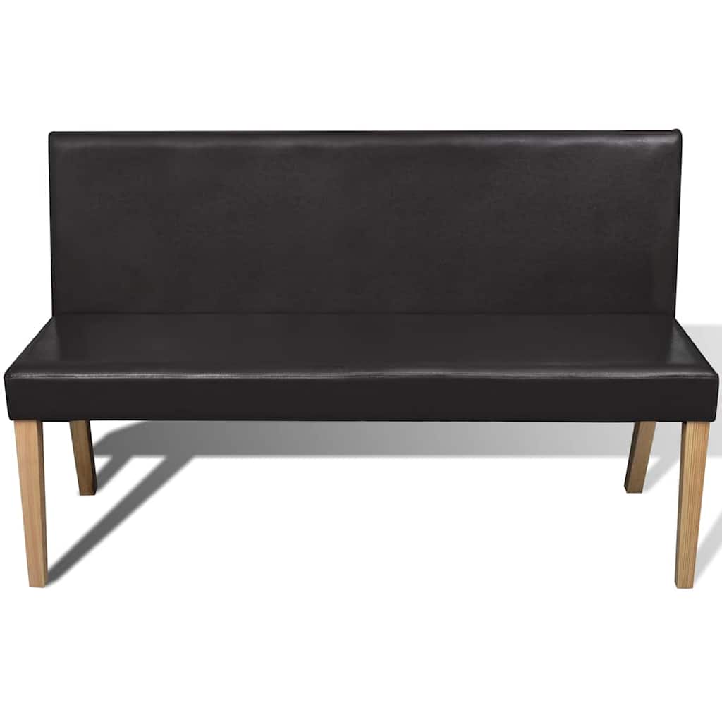 8718475899259_g_en_hd_1 vidaXL Bench 139.5 cm Dark Brown Faux Leather - Image 3