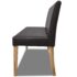 vidaXL Bench 139.5 cm Dark Brown Faux Leather - Image 4