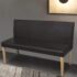 vidaXL Bench 139.5 cm Dark Brown Faux Leather