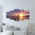 Canvas Wall Print Set Beach with Pavilion 200 x 100 cm - Image 2