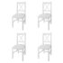vidaXL Dining Chairs 4 pcs White Pinewood