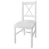 vidaXL Dining Chairs 4 pcs White Pinewood - Image 2