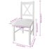 vidaXL Dining Chairs 4 pcs White Pinewood - Image 5
