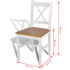 vidaXL Dining Chairs 2 pcs White Pinewood - Image 5