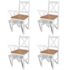 vidaXL Dining Chairs 4 pcs White Pinewood