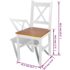 vidaXL Dining Chairs 4 pcs White Pinewood - Image 5