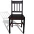 vidaXL Dining Chairs 2 pcs Dark Brown Pinewood - Image 3