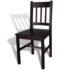 vidaXL Dining Chairs 2 pcs Dark Brown Pinewood - Image 4