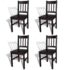 vidaXL Dining Chairs 4 pcs Dark Brown Pinewood