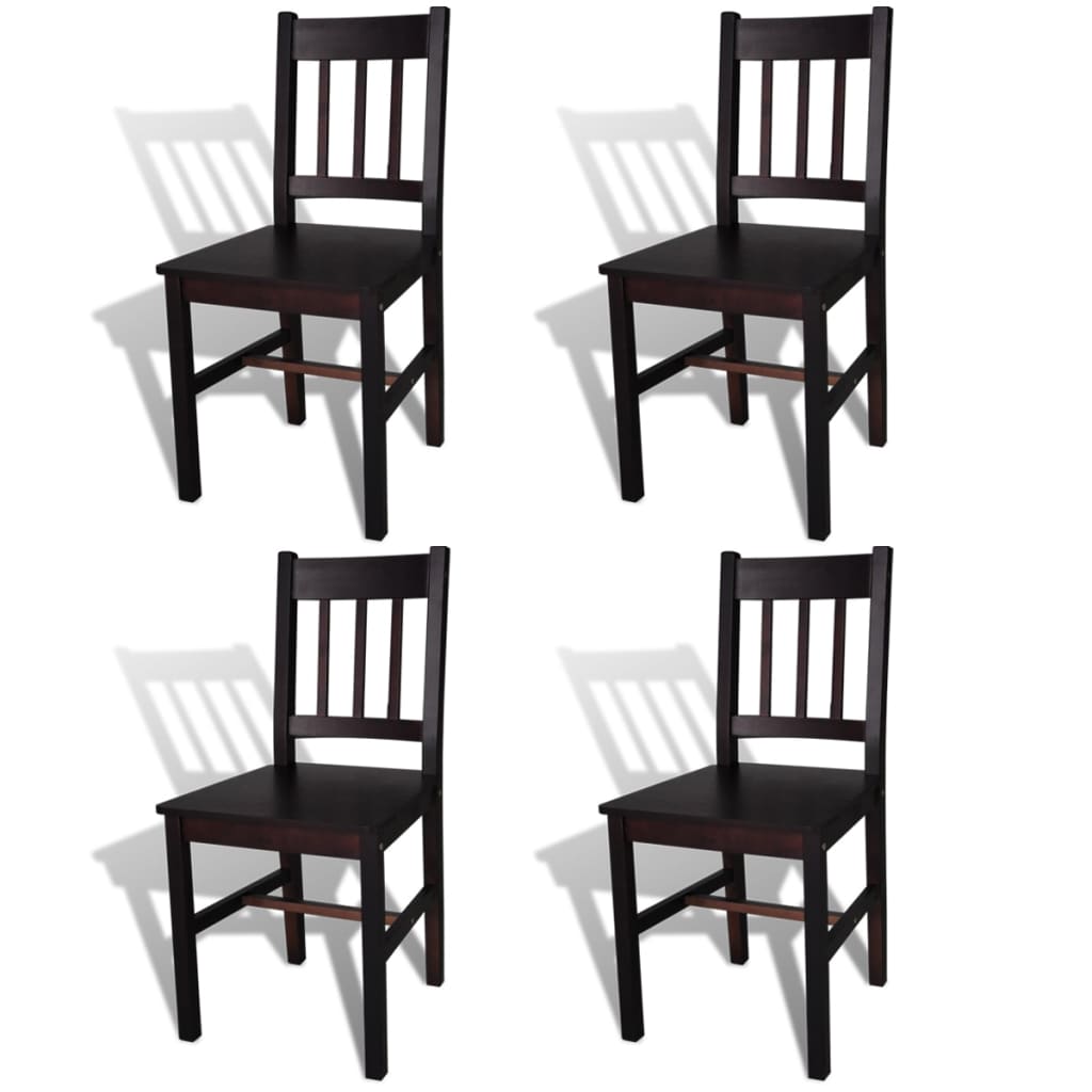 8718475903536_a_en_hd_1 vidaXL Dining Chairs 4 pcs Dark Brown Pinewood - Image 1