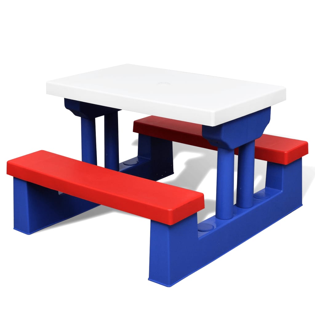 8718475906841_g_en_hd_2 vidaXL Kids' Picnic Table with Benches and Parasol Multicolour - Image 3