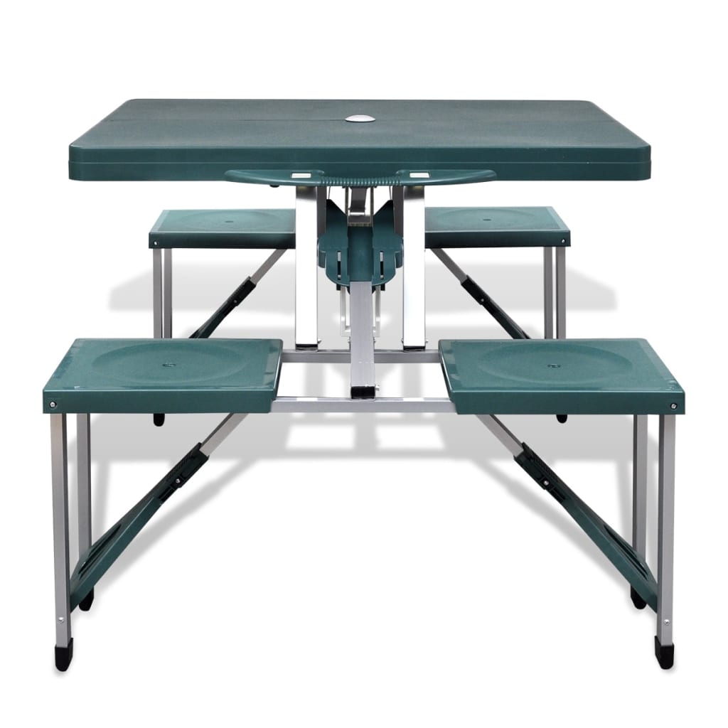 8718475906858_g_en_hd_1 vidaXL Foldable Camping Table Set with 4 Stools Aluminium Extra Light Green - Image 2