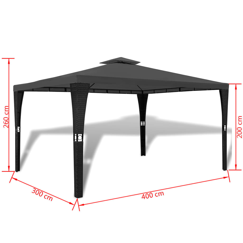 8718475908661_g_en_hd_6 vidaXL Poly Rattan Gazebo with Dark Grey Roof 3 x 4 m - Image 7