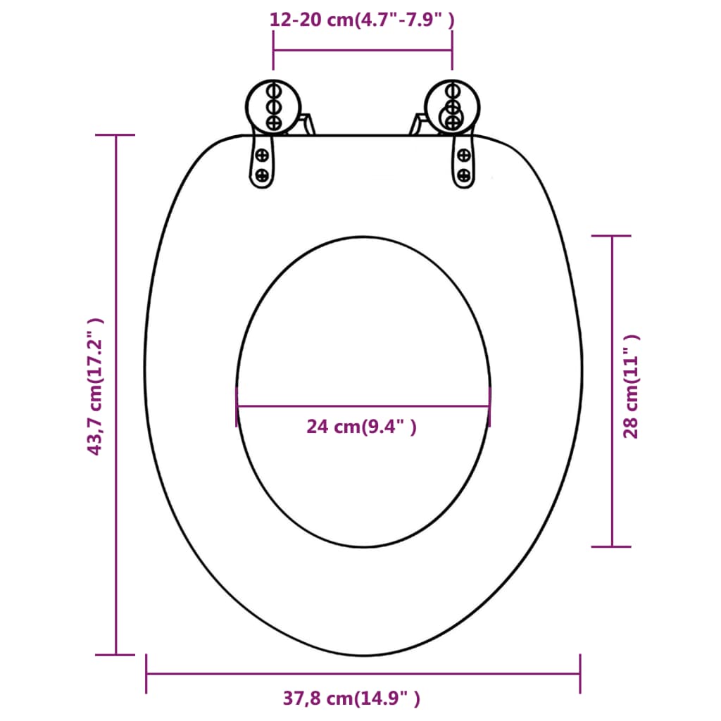 8718475908876_g_en_hd_8 vidaXL Toilet Seats with Hard Close Lids MDF Old Wood - Image 9