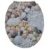 vidaXL Toilet Seats with Hard Close Lids MDF Pebbles - Image 3
