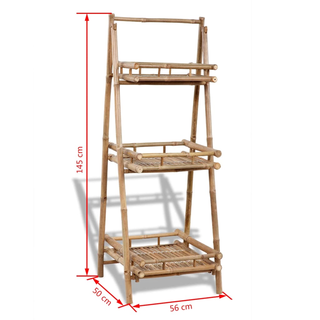 8718475909101_g_en_hd_3 vidaXL 3-Tier Folding Bamboo Plant Rack - Image 4