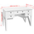 White Writing Desk with 5 Drawers - Image 7