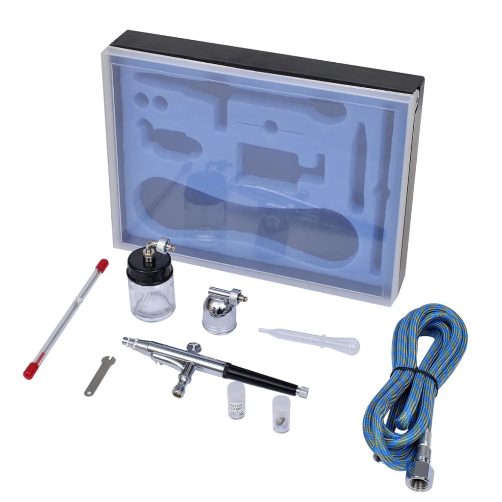 8718475910022_g_en_hd_3 vidaXL Airbrush Set with Glass Jar 0.2 / 0.3 / 0.5 mm Nozzles - Image 4