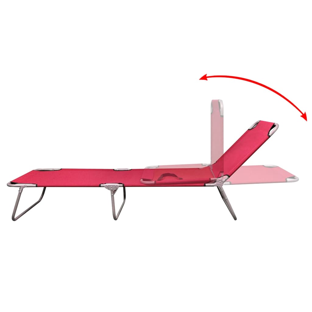 8718475910435_g_en_hd_2 vidaXL Folding Sun Lounger Powder-coated Steel Red - Image 3