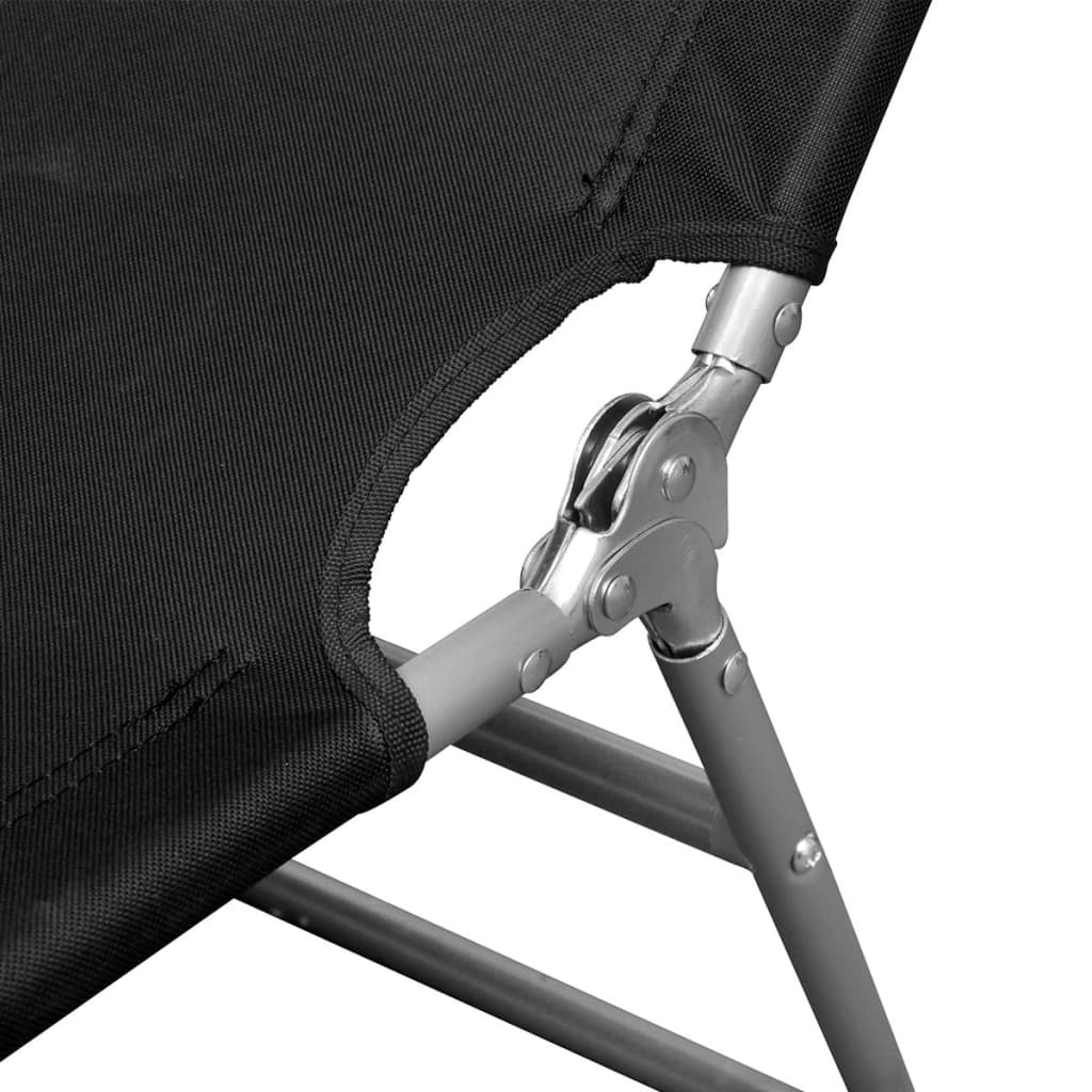 8718475910466_g_en_hd_4 vidaXL Folding Sun Lounger with Head Cushion Powder-coated Steel Black - Image 5