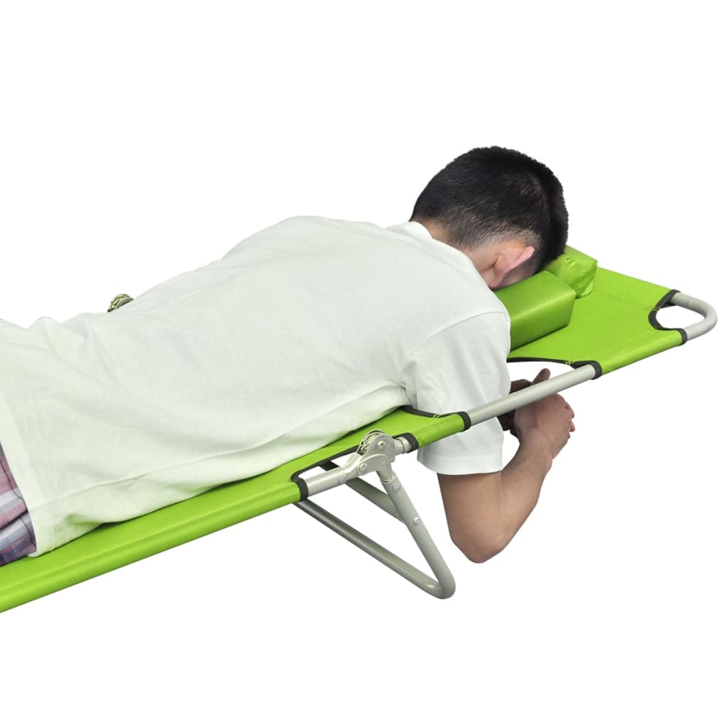 8718475910480_g_en_hd_3 vidaXL Folding Sun Lounger with Head Cushion Powder-coated Steel Green - Image 4