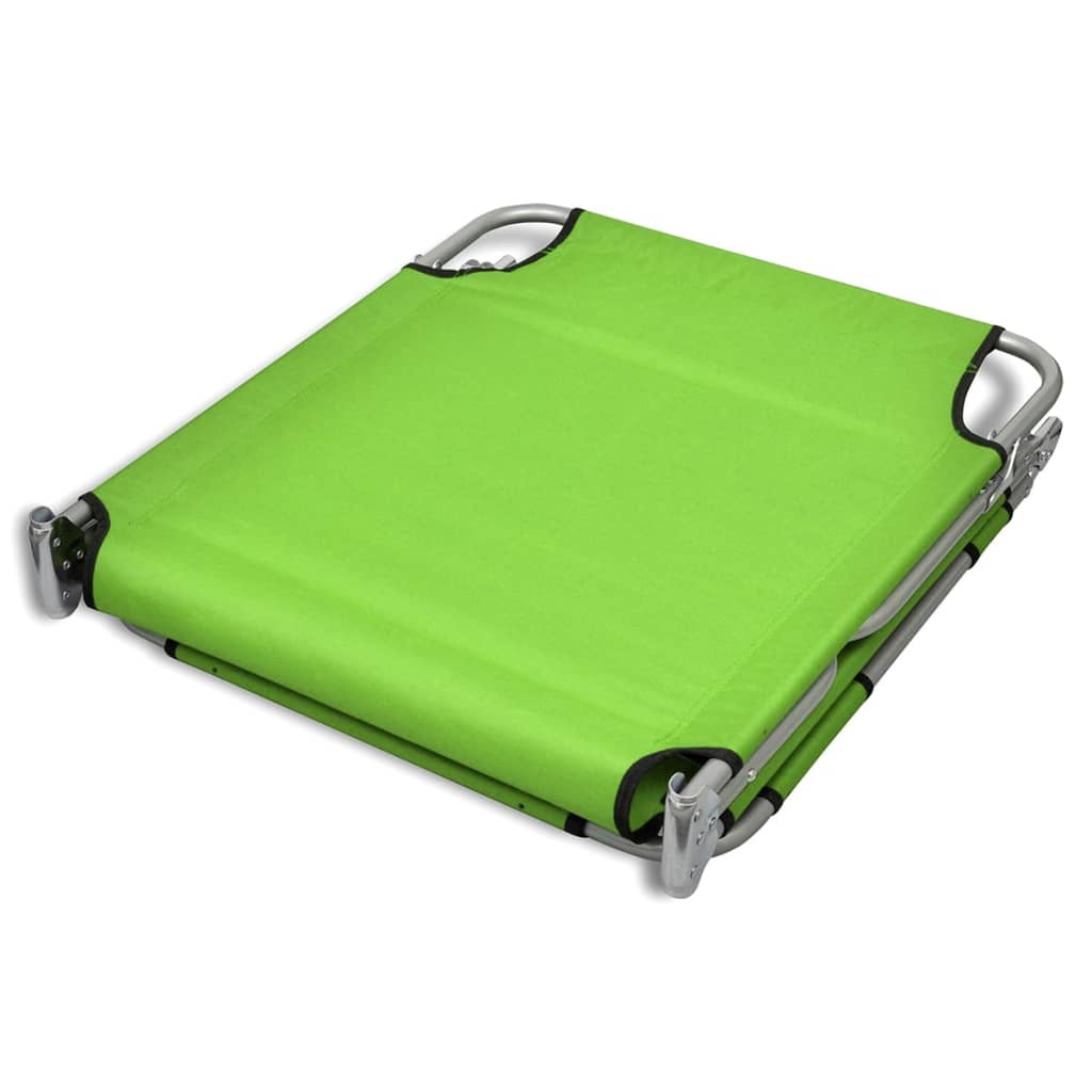 8718475910480_g_en_hd_5 vidaXL Folding Sun Lounger with Head Cushion Powder-coated Steel Green - Image 6