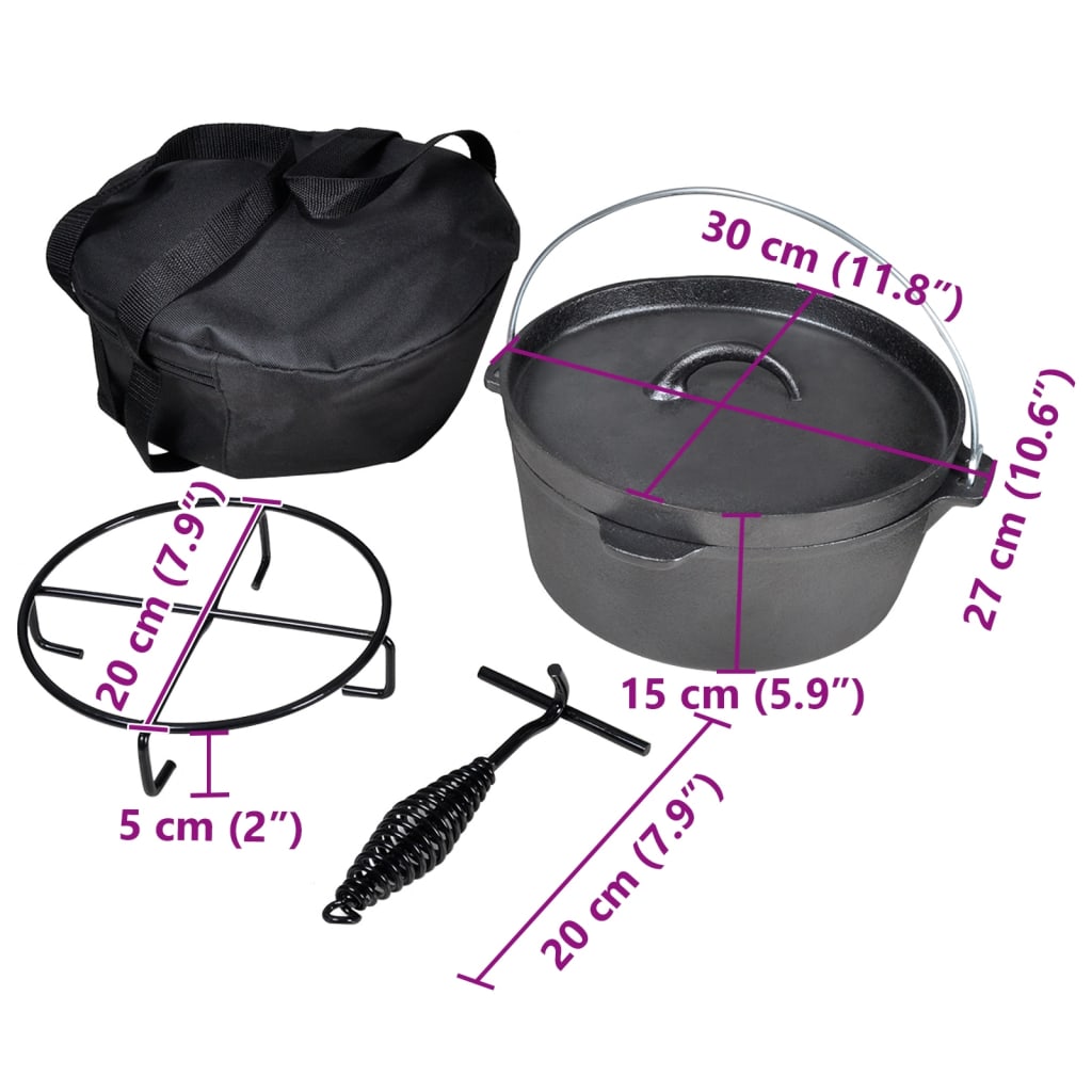 8718475912866_g_en_hd_5 vidaXL Dutch Oven 4.2 L including Accessories - Image 6
