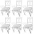 vidaXL Dining Chairs 6 pcs White Pinewood