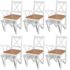 vidaXL Dining Chairs 6 pcs White Pinewood