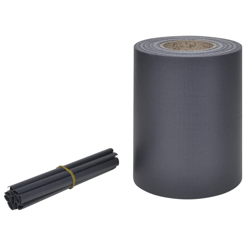8718475914686_a_en_hd_1 vidaXL Garden Privacy Screen PVC 70x0.19 m Dark Grey - Image 2