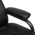 vidaXL TV Armchair with Footstool Black Faux Leather - Image 6